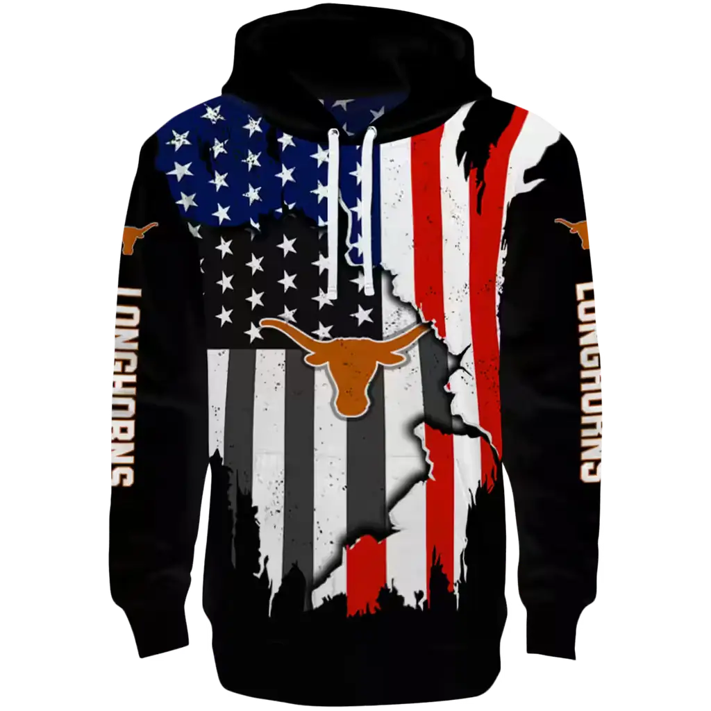 texas longhorns american pride black hoodie best selling texas longhorns american pride black hoodie best selling