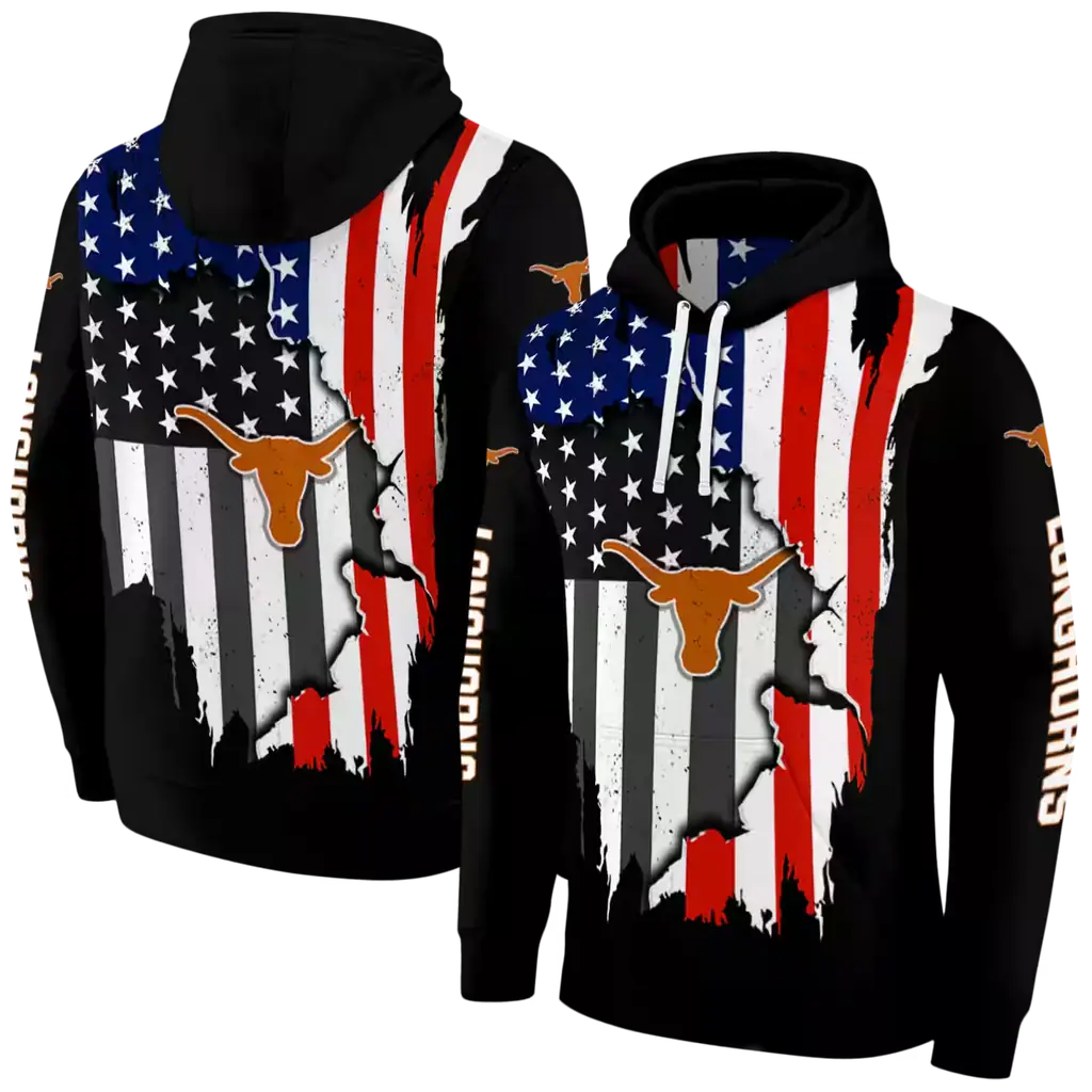 texas longhorns american pride black hoodie fashion forward texas longhorns american pride black hoodie fashion forward