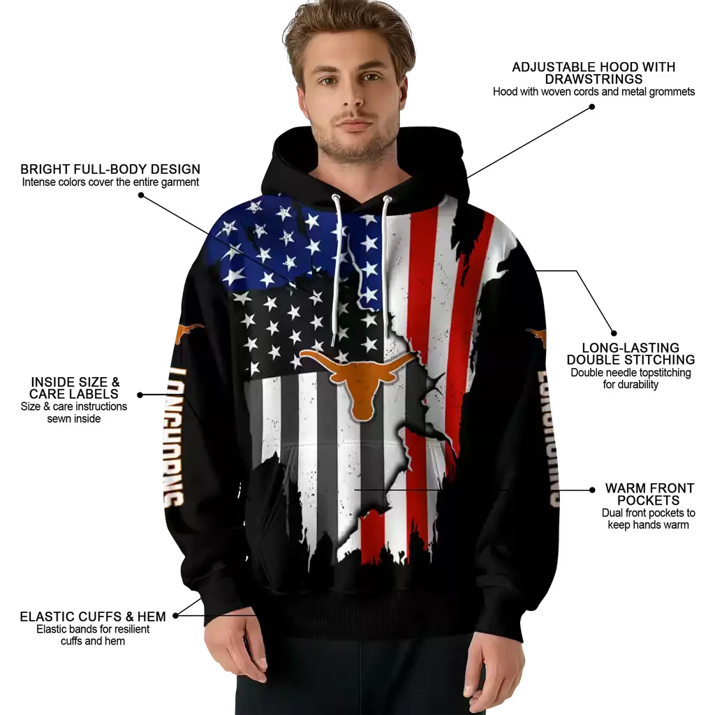 texas longhorns american pride black hoodie latest model texas longhorns american pride black hoodie latest model