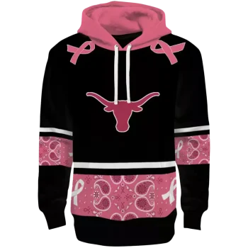 texas longhorns awareness ribbon black pink hoodie best selling