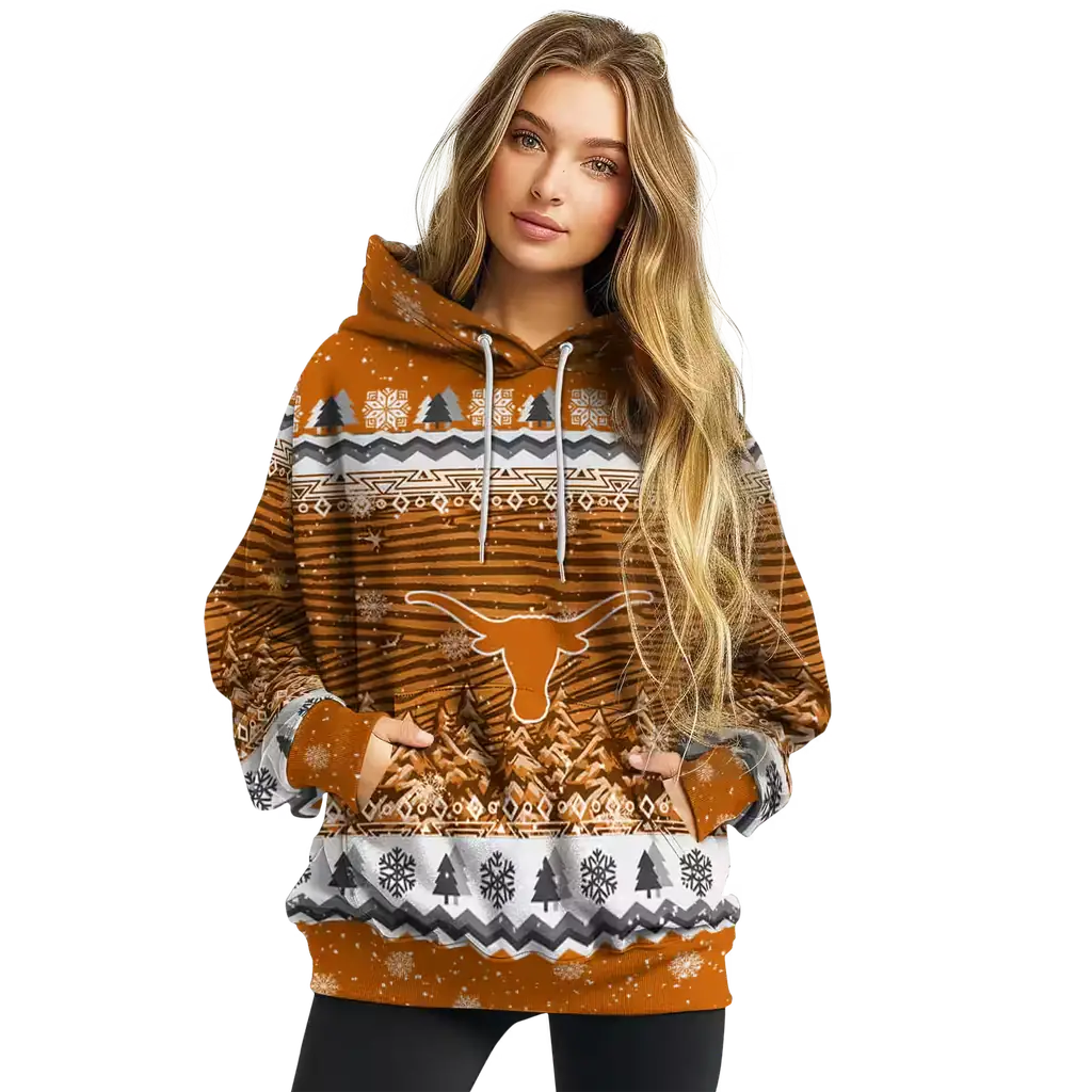texas longhorns christmas trees orange hoodie high quality texas longhorns christmas trees orange hoodie high quality