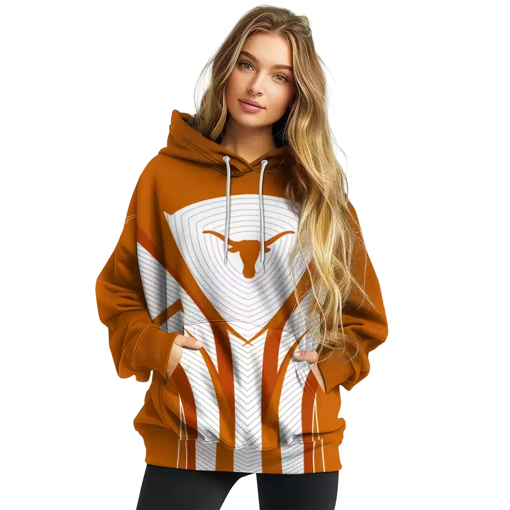 texas longhorns concentric lines orange black hoodie high quality texas longhorns concentric lines orange black hoodie high quality