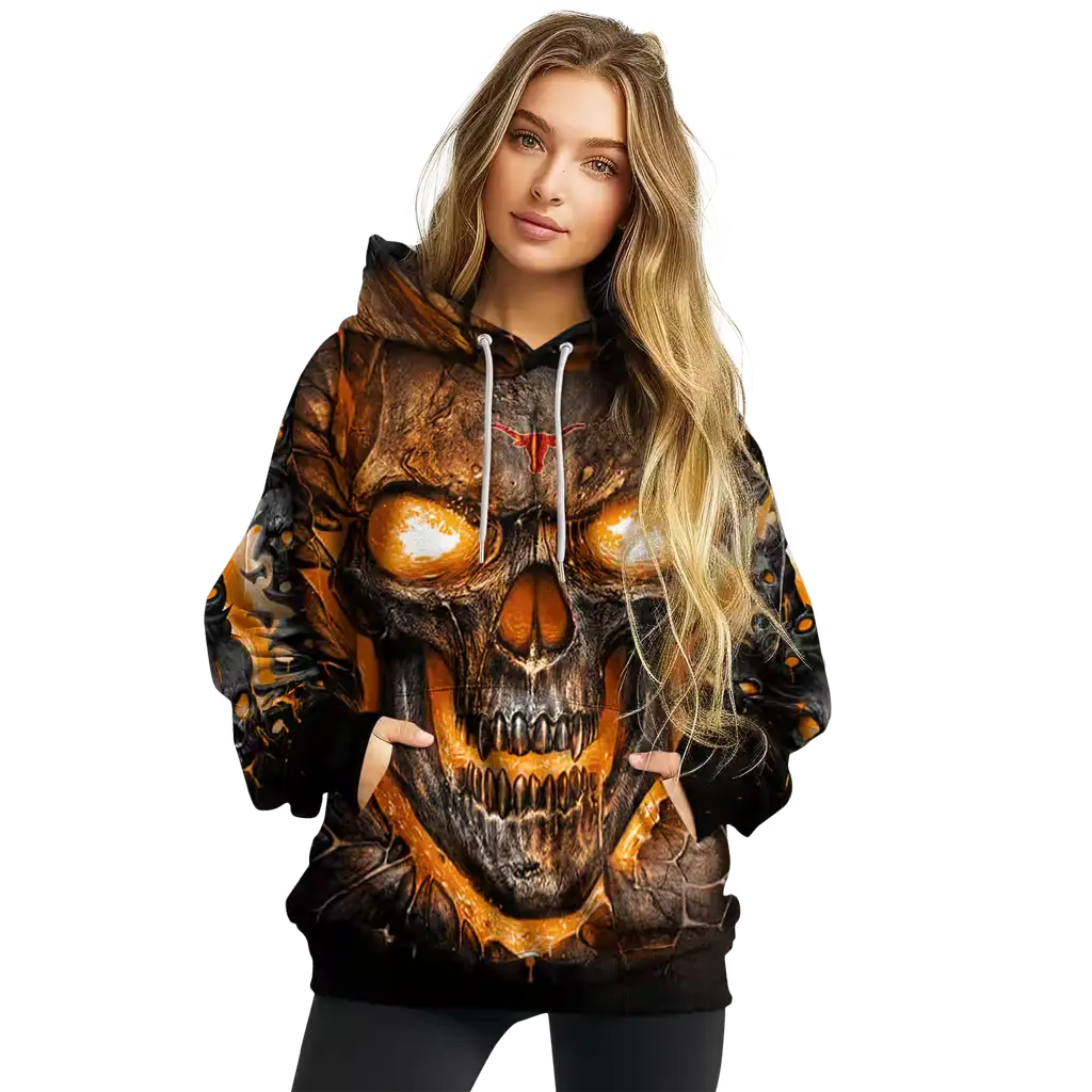 texas longhorns demonic skull orange black hoodie high quality texas longhorns demonic skull orange black hoodie high quality
