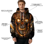 texas longhorns demonic skull orange black hoodie best selling