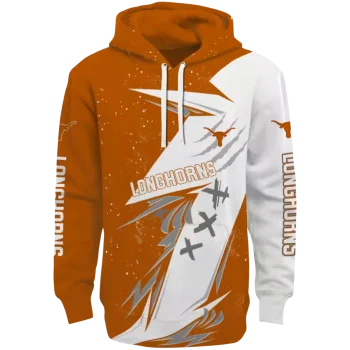 texas longhorns dynamic slash orange white hoodie best selling