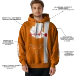texas longhorns football heartbeat orange hoodie best selling