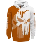 texas longhorns graphic punisher orange white hoodie best selling