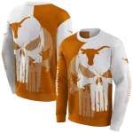 texas longhorns graphic punisher orange white hoodie best selling