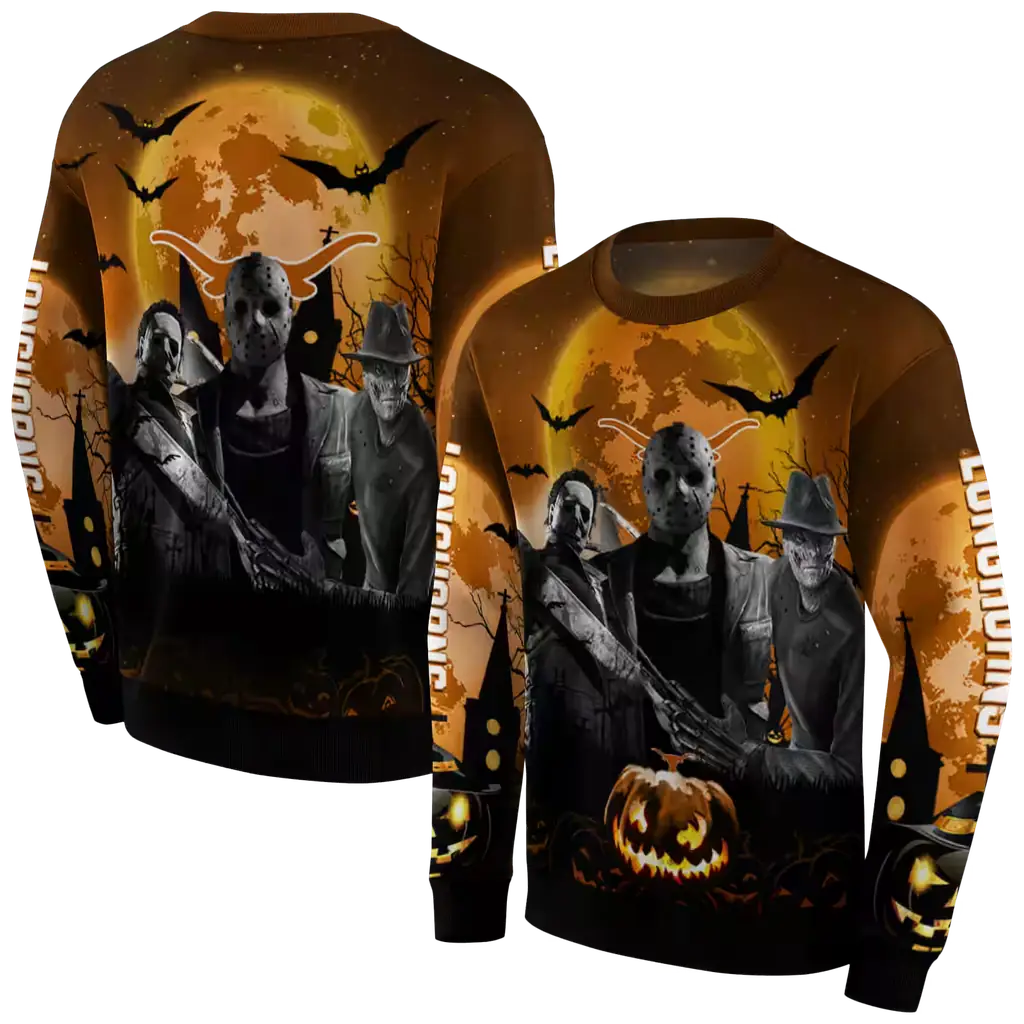 texas longhorns halloween vibes orange black hoodie premium grade texas longhorns halloween vibes orange black hoodie premium grade