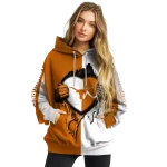 texas longhorns heartbeat graphic orange hoodie best selling