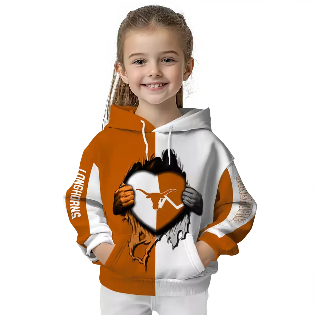 texas longhorns heartbeat graphic orange hoodie top rated texas longhorns heartbeat graphic orange hoodie top rated
