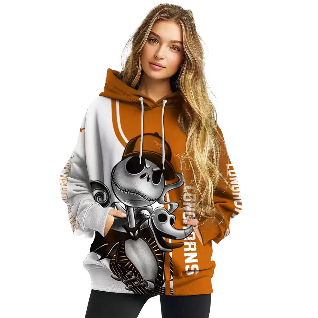 texas longhorns jack skellington orange hoodie high quality texas longhorns jack skellington orange hoodie high quality