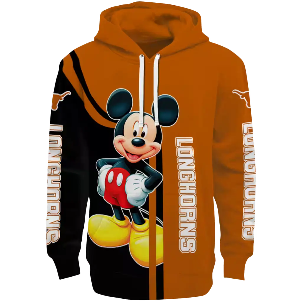 texas longhorns mickey mouse orange black hoodie best selling texas longhorns mickey mouse orange black hoodie best selling