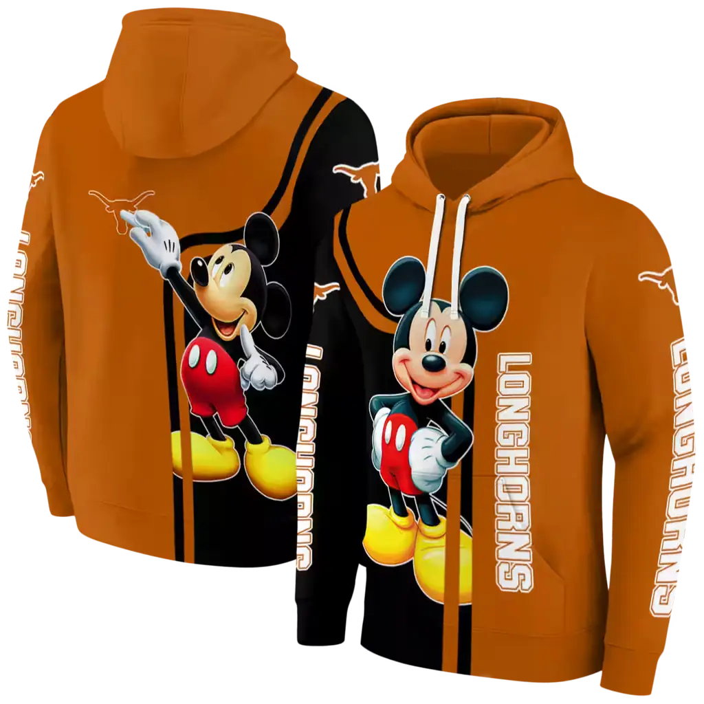 texas longhorns mickey mouse orange black hoodie fashion forward texas longhorns mickey mouse orange black hoodie fashion forward