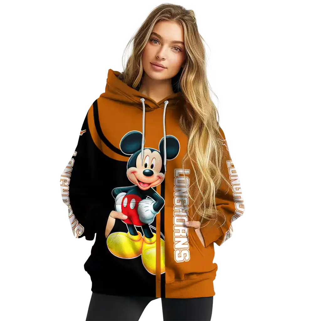 texas longhorns mickey mouse orange black hoodie high quality texas longhorns mickey mouse orange black hoodie high quality