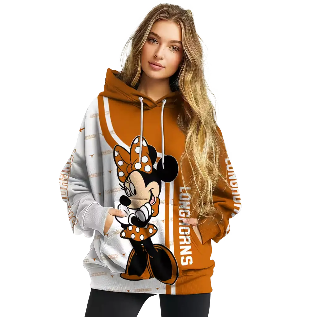 texas longhorns minnie mouse orange hoodie high quality texas longhorns minnie mouse orange hoodie high quality