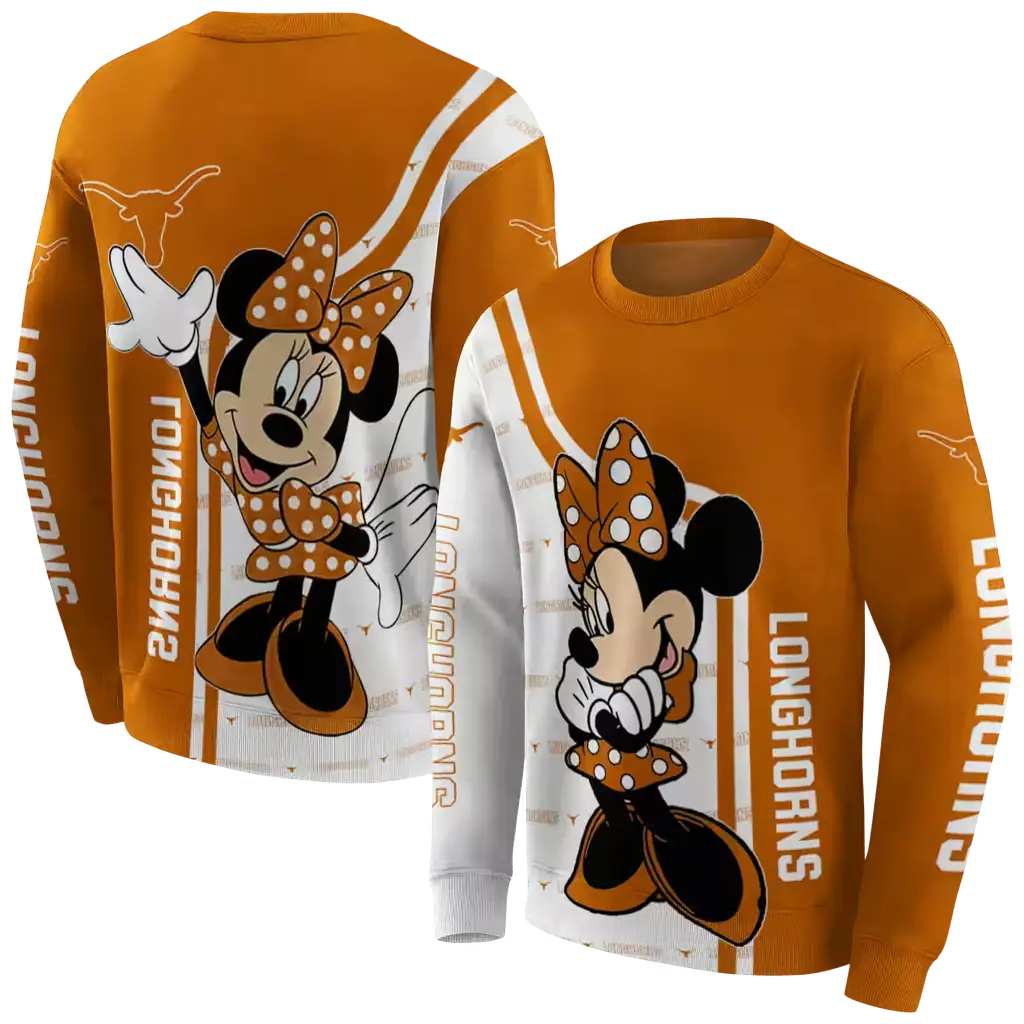texas longhorns minnie mouse orange hoodie premium grade texas longhorns minnie mouse orange hoodie premium grade