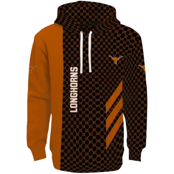 texas longhorns monogram pattern orange hoodie best selling