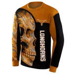 texas longhorns skull motif orange black hoodie best selling