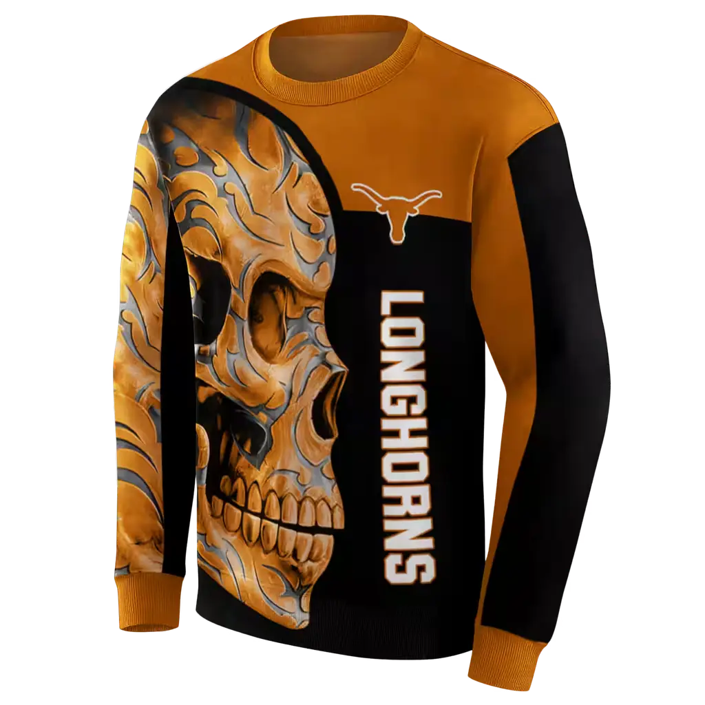 texas longhorns skull motif orange black hoodie new arrival texas longhorns skull motif orange black hoodie new arrival