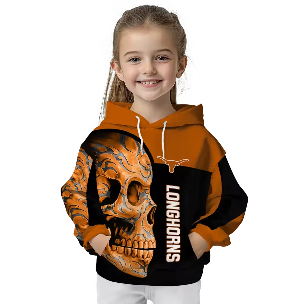 texas longhorns skull motif orange black hoodie top rated texas longhorns skull motif orange black hoodie top rated