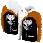 texas longhorns skull punisher white black hoodie best selling