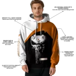 texas longhorns skull punisher white black hoodie best selling