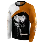 texas longhorns skull punisher white black hoodie best selling