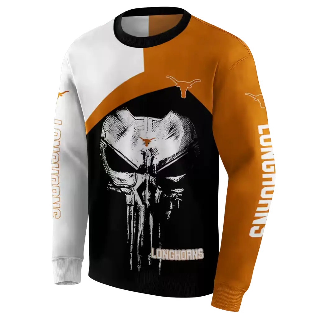 texas longhorns skull punisher white black hoodie new arrival texas longhorns skull punisher white black hoodie new arrival