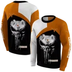 texas longhorns skull punisher white black hoodie best selling