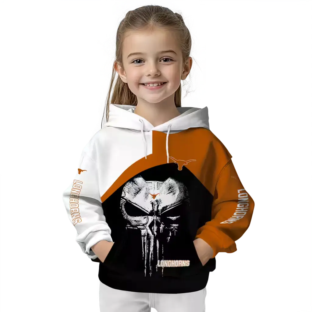 texas longhorns skull punisher white black hoodie top rated texas longhorns skull punisher white black hoodie top rated