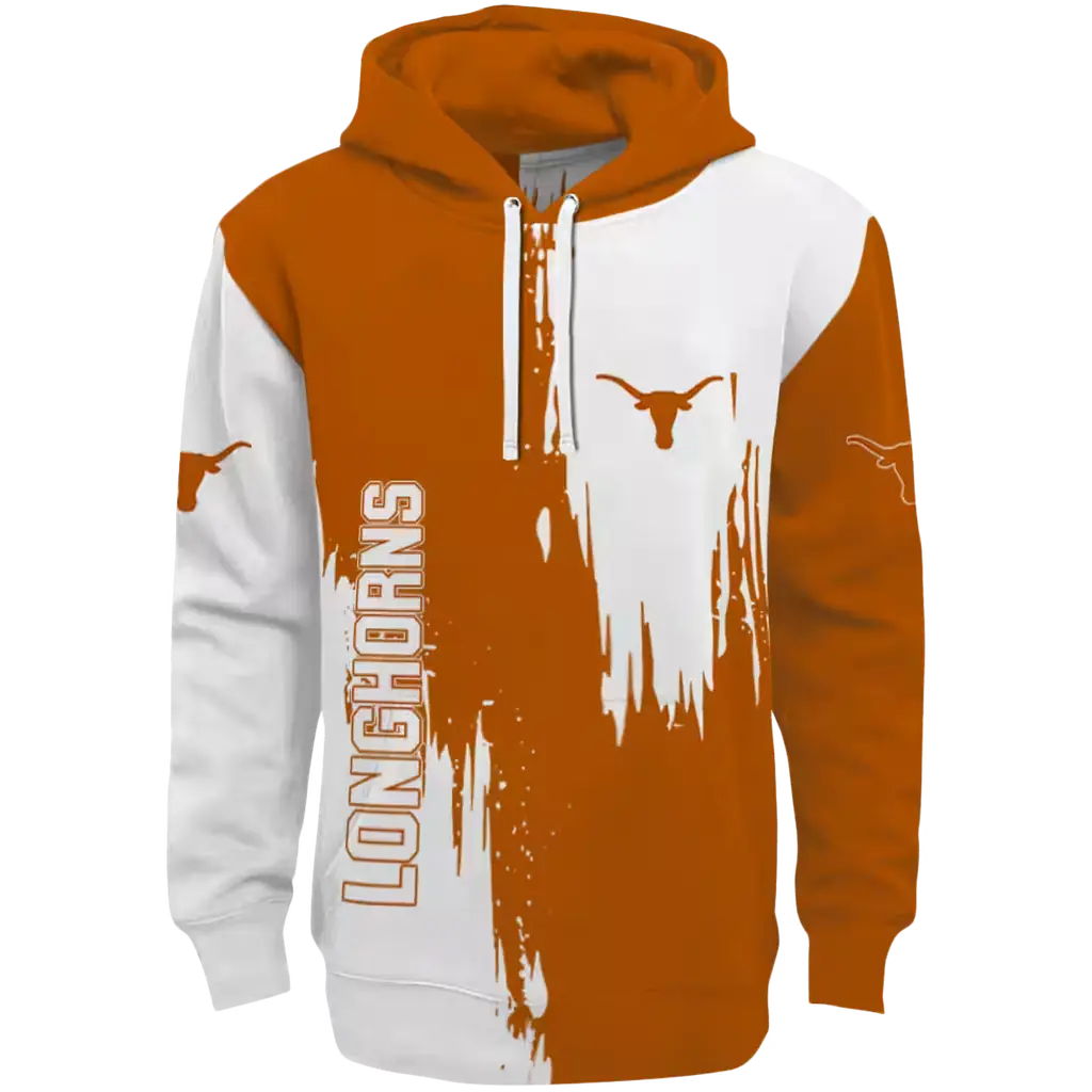 texas longhorns splatter effect orange hoodie best selling texas longhorns splatter effect orange hoodie best selling
