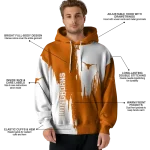 texas longhorns splatter effect orange hoodie best selling