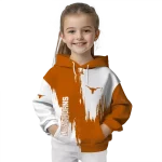 texas longhorns splatter effect orange hoodie best selling