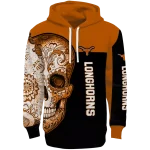 texas longhorns sugar skull orange black hoodie best selling