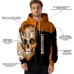 texas longhorns sugar skull orange black hoodie best selling
