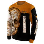 texas longhorns sugar skull orange black hoodie best selling