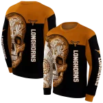 texas longhorns sugar skull orange black hoodie best selling