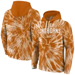 texas longhorns tie dye pattern orange hoodie best selling