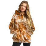 texas longhorns tie dye pattern orange hoodie best selling