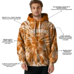 texas longhorns tie dye pattern orange hoodie best selling