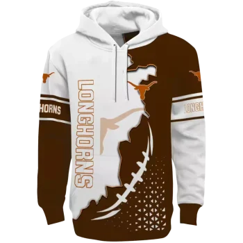 texas longhorns triangular pattern orange white hoodie best selling