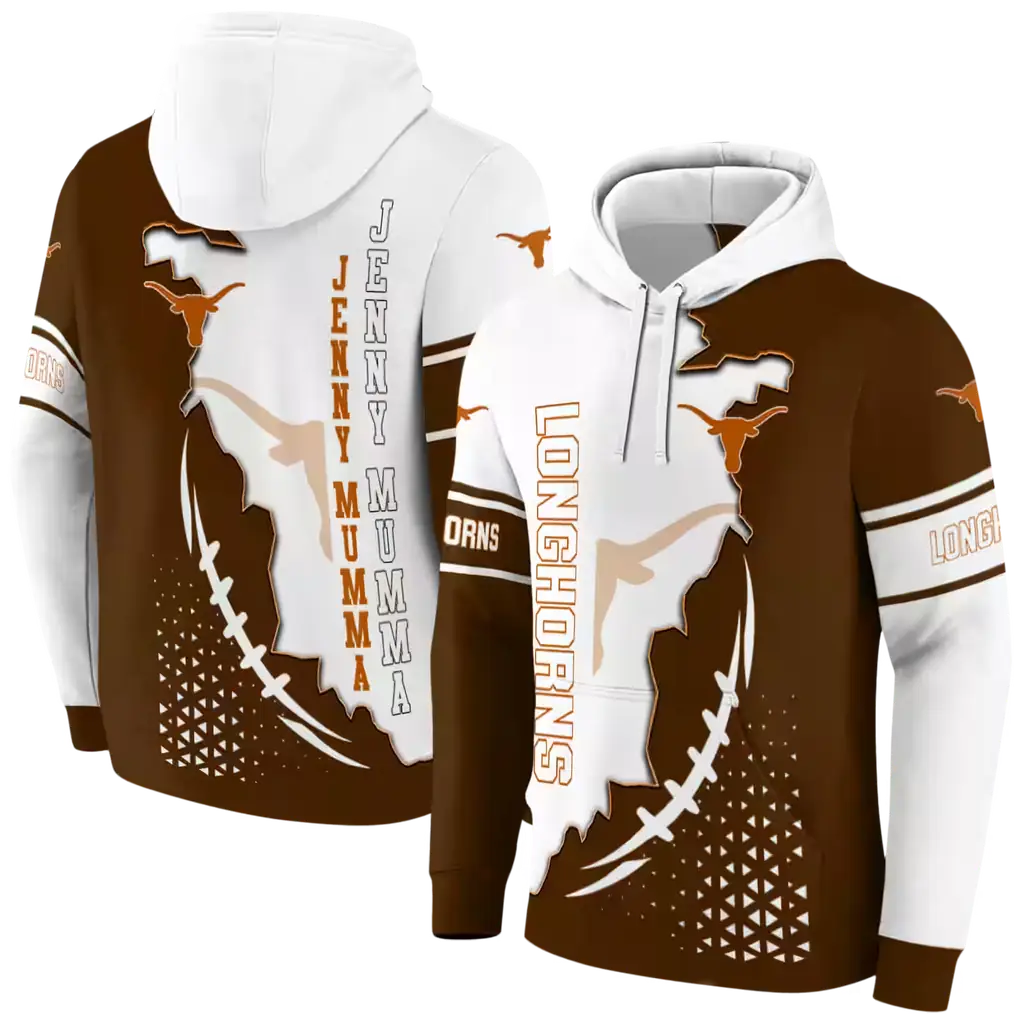 texas longhorns triangular pattern orange white hoodie fashion forward texas longhorns triangular pattern orange white hoodie fashion forward