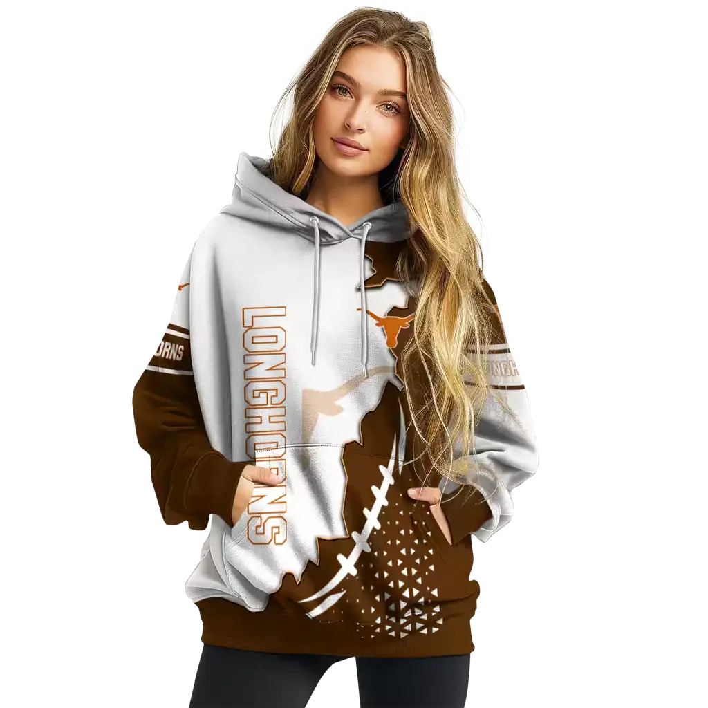 texas longhorns triangular pattern orange white hoodie high quality texas longhorns triangular pattern orange white hoodie high quality