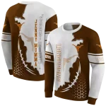 texas longhorns triangular pattern orange white hoodie best selling