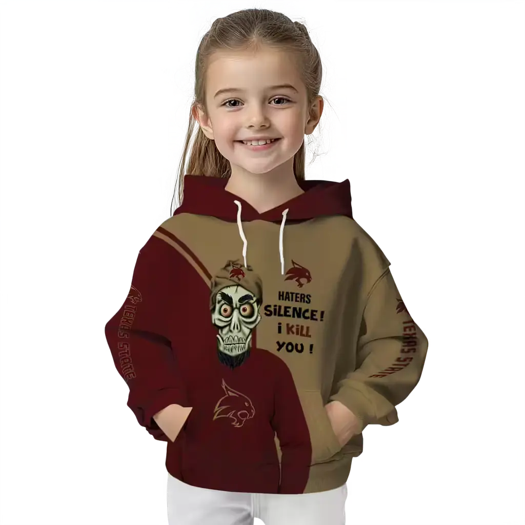 texas state bobcats achmed skull maroon hoodie top rated texas state bobcats achmed skull maroon hoodie top rated