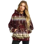 texas state bobcats christmas trees maroon hoodie best selling