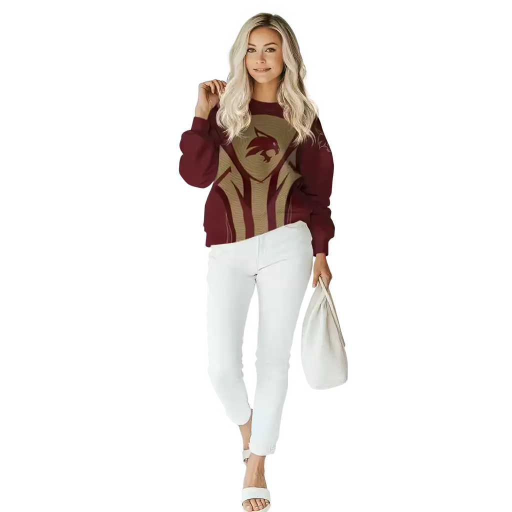 texas state bobcats concentric lines maroon black hoodie trendy texas state bobcats concentric lines maroon black hoodie trendy