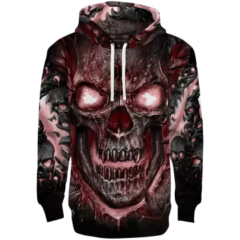 texas state bobcats demonic skull maroon black hoodie best selling
