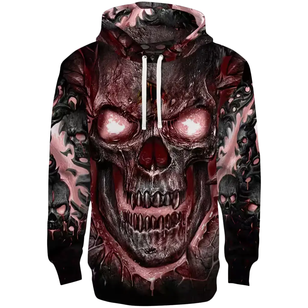 texas state bobcats demonic skull maroon black hoodie best selling texas state bobcats demonic skull maroon black hoodie best selling